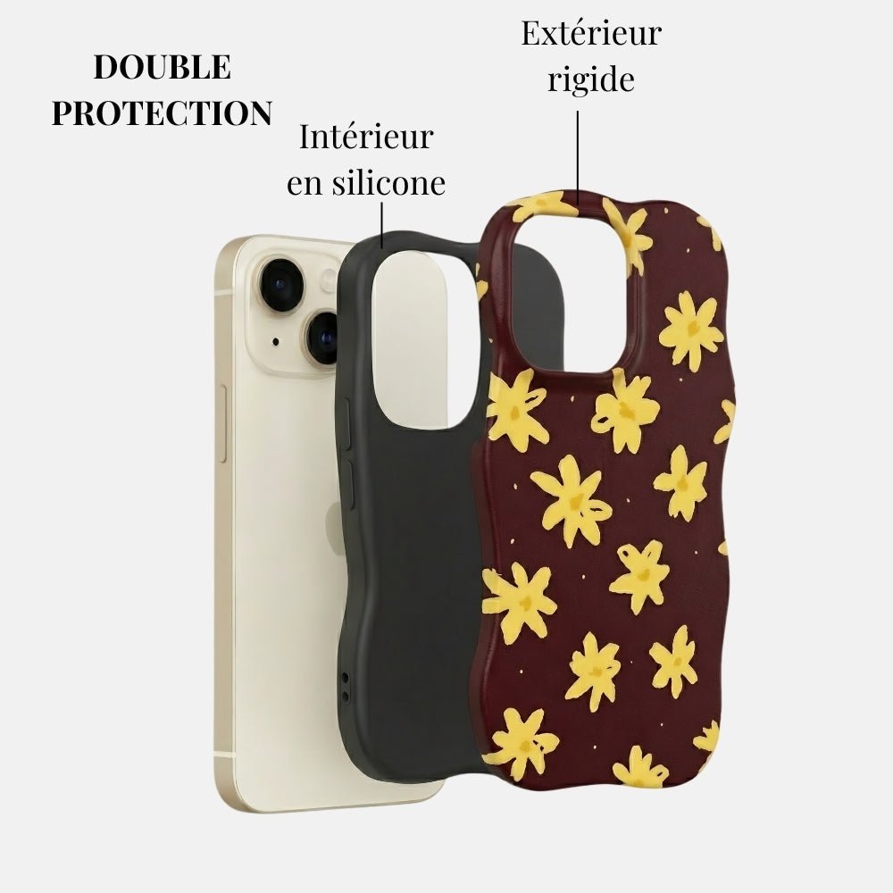 Coque iPhone Golden Daisy - Mabble Case