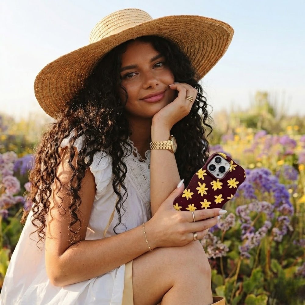 Coque iPhone Golden Daisy - Mabble Case